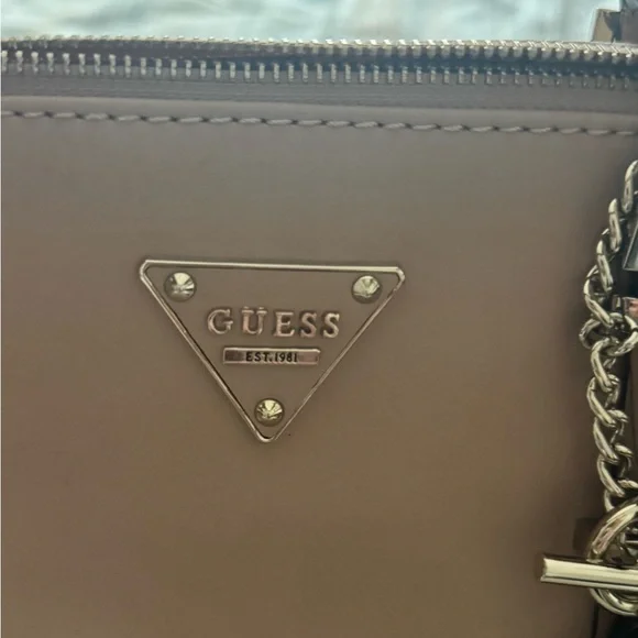 Guess Two-Tone Brown Satchel - Picture 4 of 6